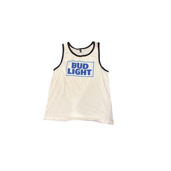 Bud Light Logo Tank Top by District - Size L, 100% Cotton - Picture 2 of 5